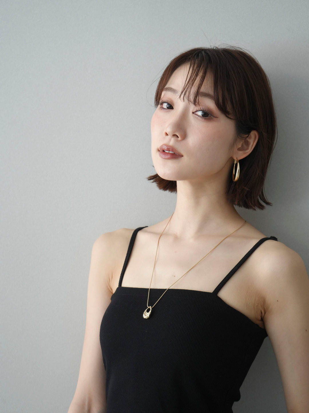 [予約]ビックフープピアス/gold