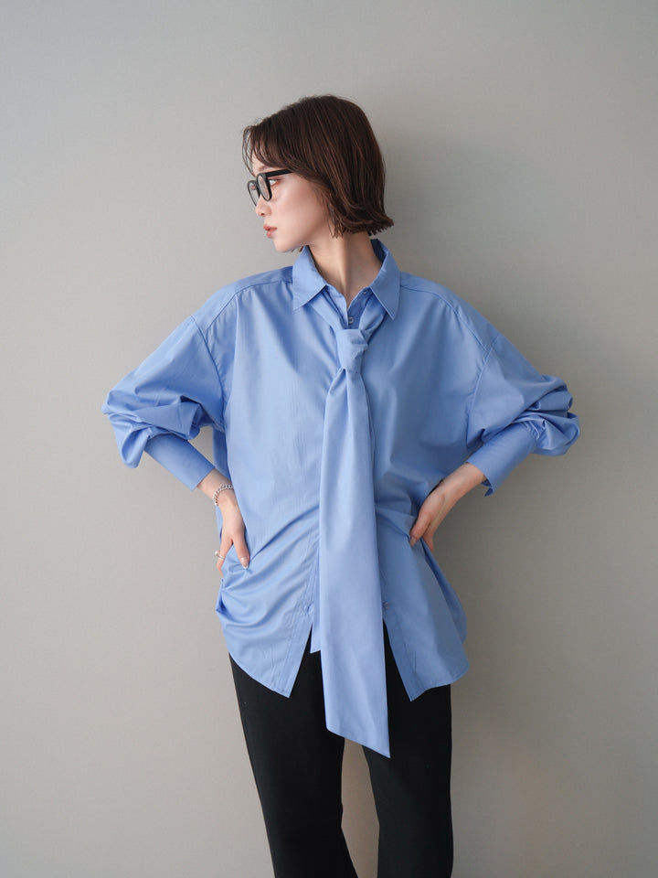 [SET]ボウタイ付オーバーシャツ+選べるアクセセット(2set)