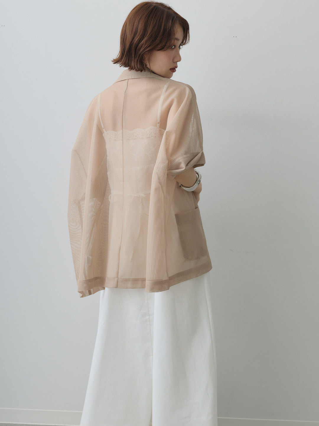 [SET]シアーレースコンビキャミワンピース+シアーレースコンビキャミワンピース(2set)