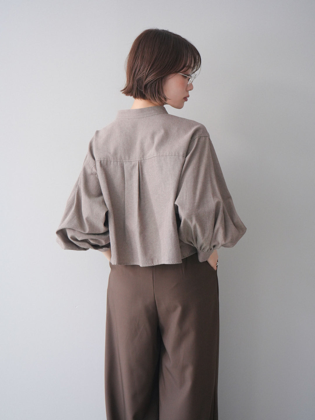 [SET]ラッフルフレアショートブラウス+ラッフルフレアショートブラウス(2set)