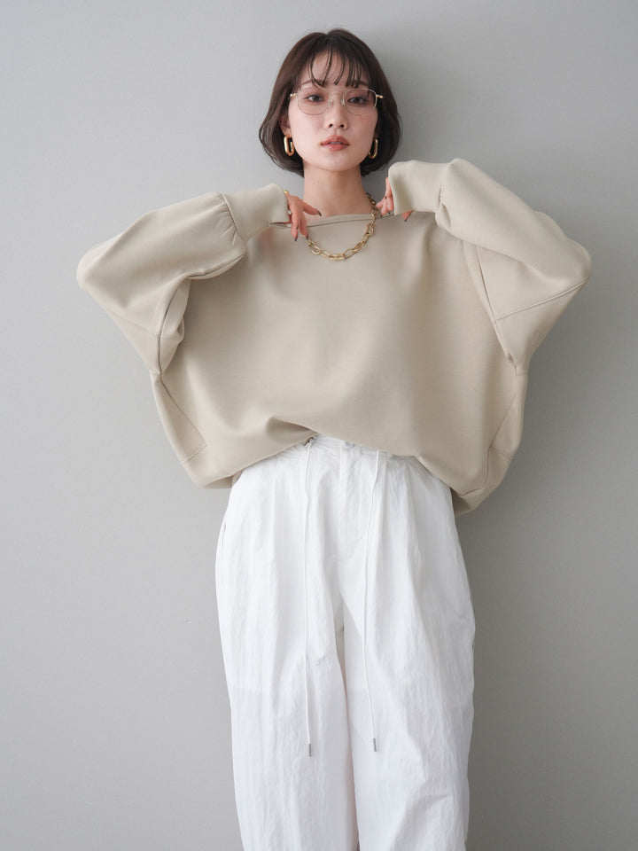 [予約]ライトポンチコクーンプルオーバー/beige