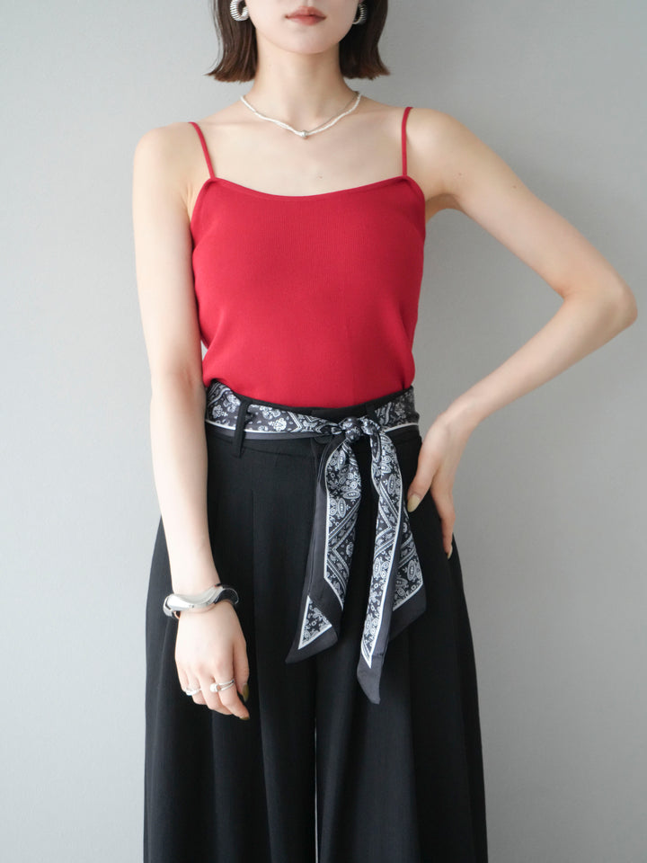 [予約]レーヨンニットキャミソール/レッド