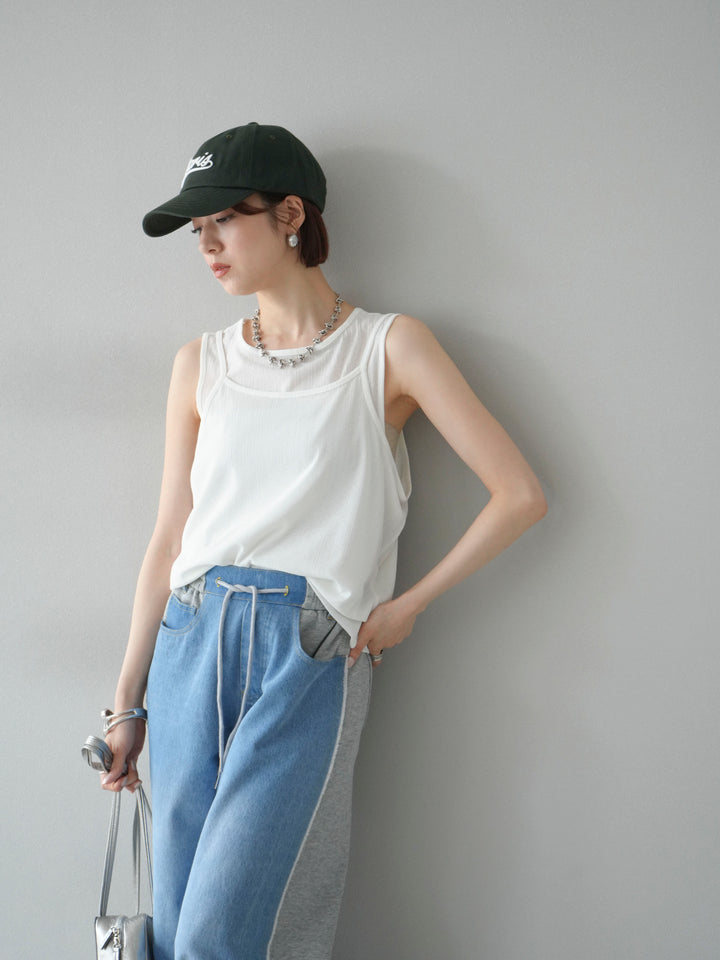 [預訂] Ice Touch 2WAY Design 吊帶背心/白色