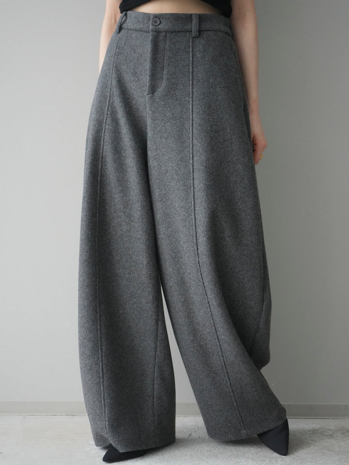 [予約]ウールタッチカーブパンツ/gray