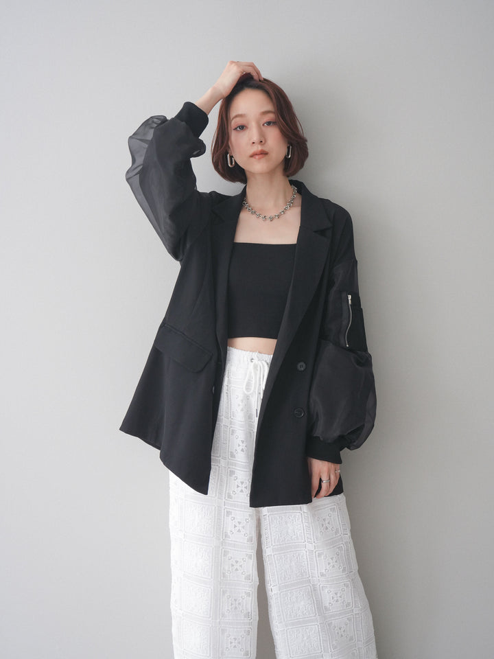 [SET]MA-1ドッキングデザインジャケット+選べるアクセセット(2set)