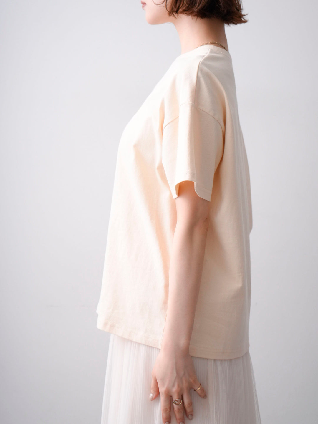 [予約]フロッキーロゴTEE/beige