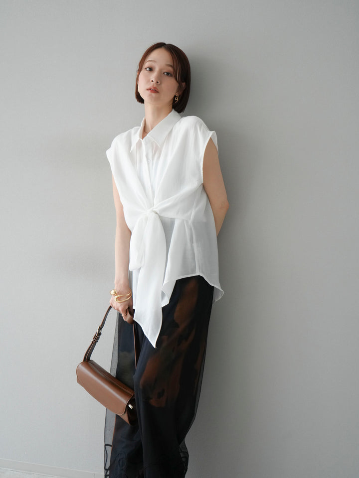 [SET]フロントタイシアーブラウス+選べるアクセセット(2set)