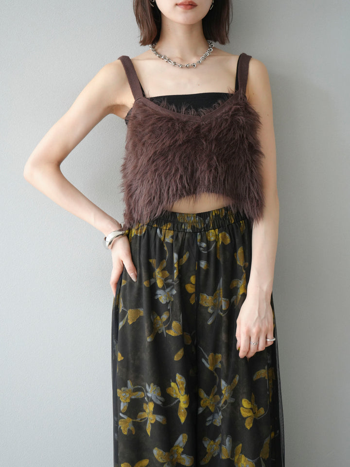 [予約]シャギーニットビスチェ/ブラウン