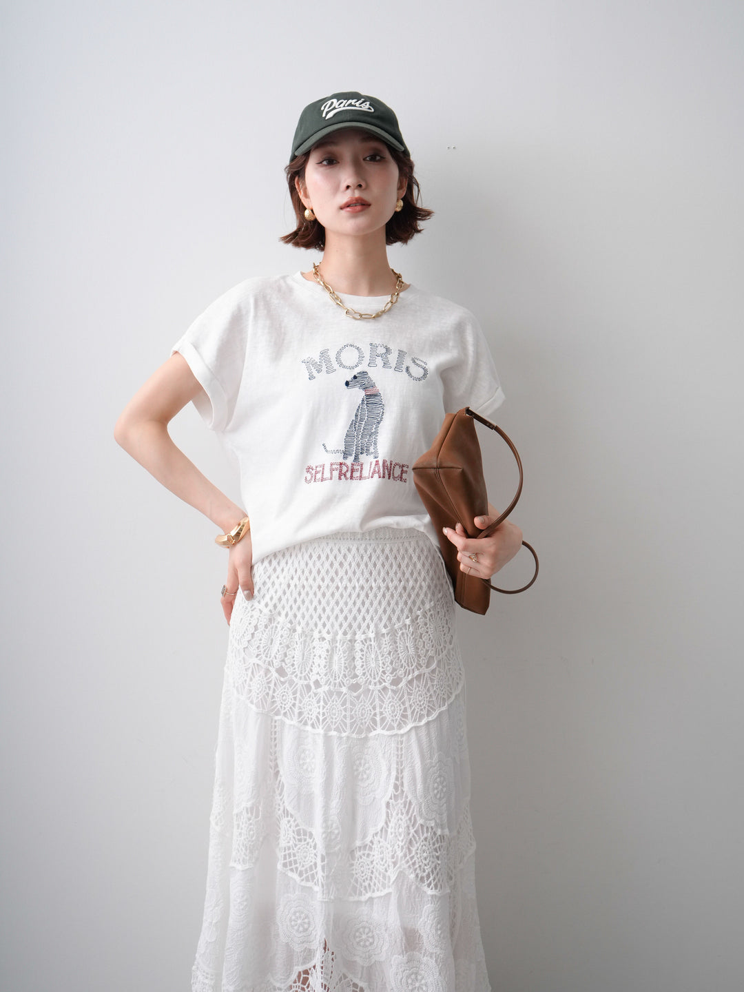 [SET]ドッグエンブロイダリーTEE+選べるアクセセット(2set)