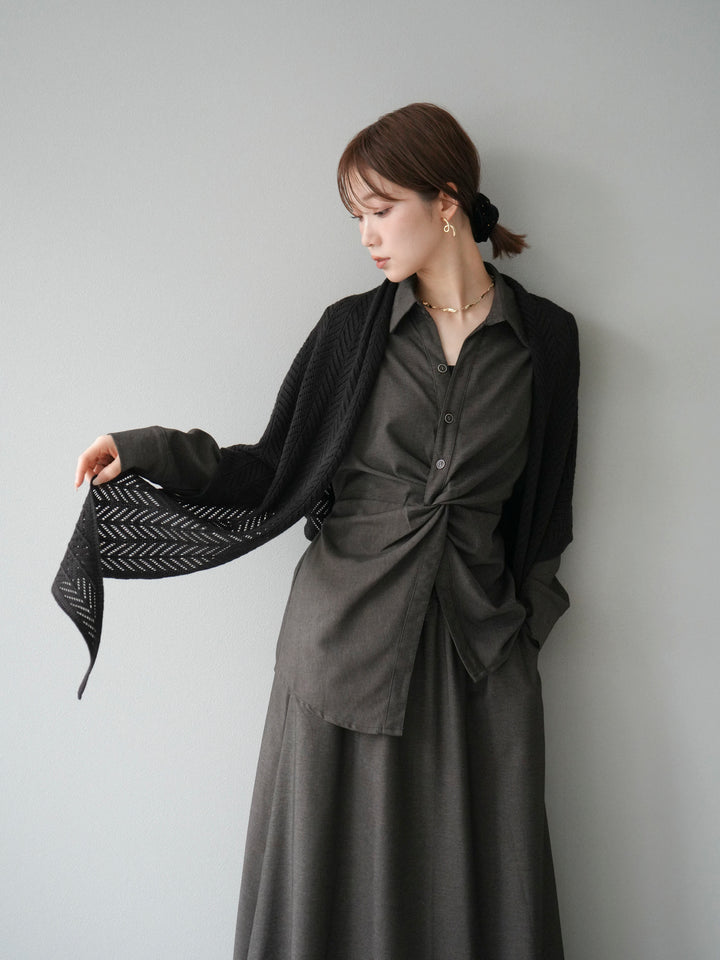 [SET]ツイストデザインシャツ＆スカートSET UP