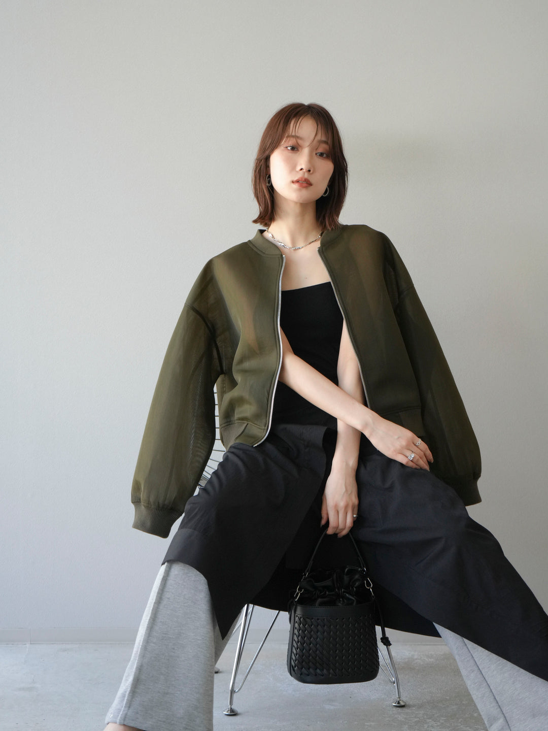 [予約]シアーダンボールボリュームスリーブMA-1/カーキ