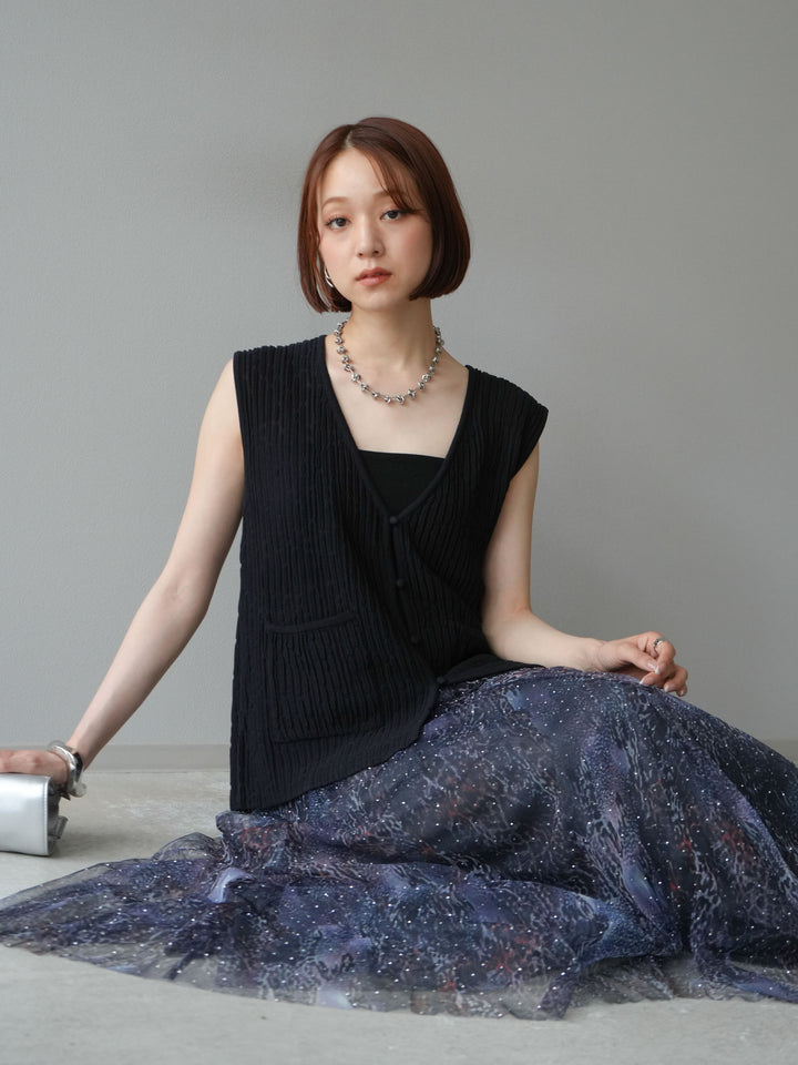 [預購] 波夏針織背心/黑色