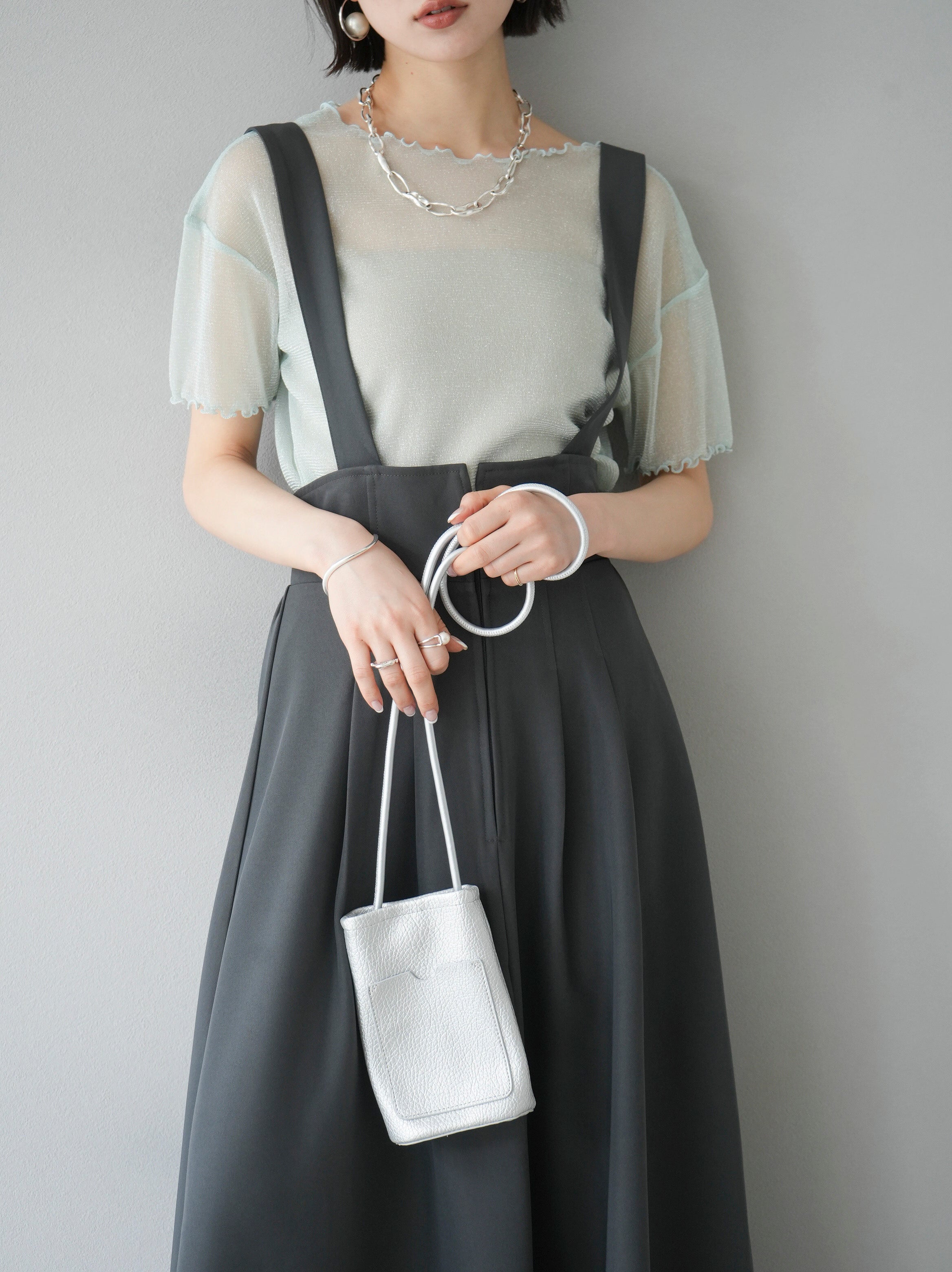 予約]スマホショルダーバッグ/シルバー – Lumier