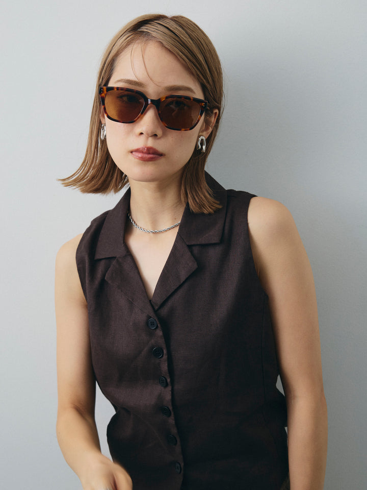 [SET]リネンライクテーラードジレ+コクーンワイドチノパンツ(2set)