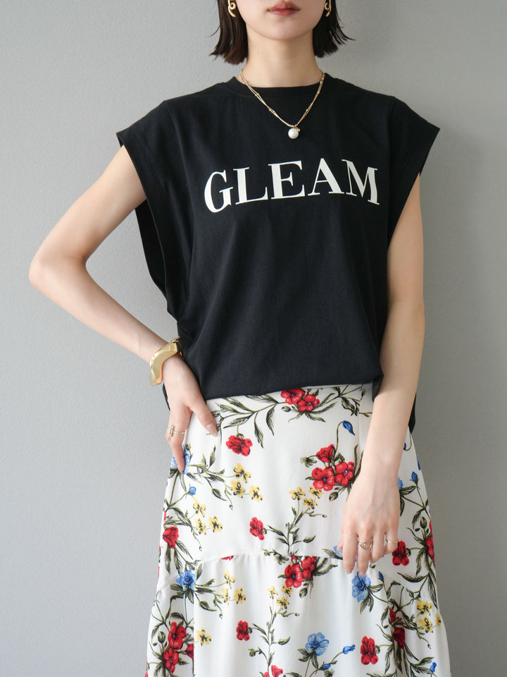 [預訂] 後標logo印花美國棉質T卹/黑色