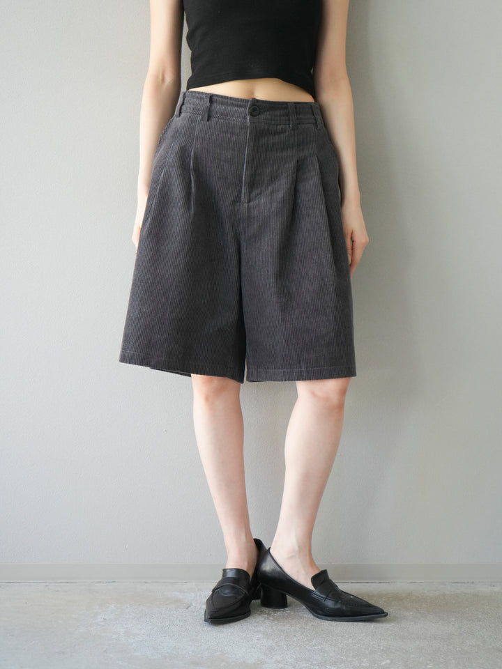 [予約]コーデュロイハーフパンツ/グレー
