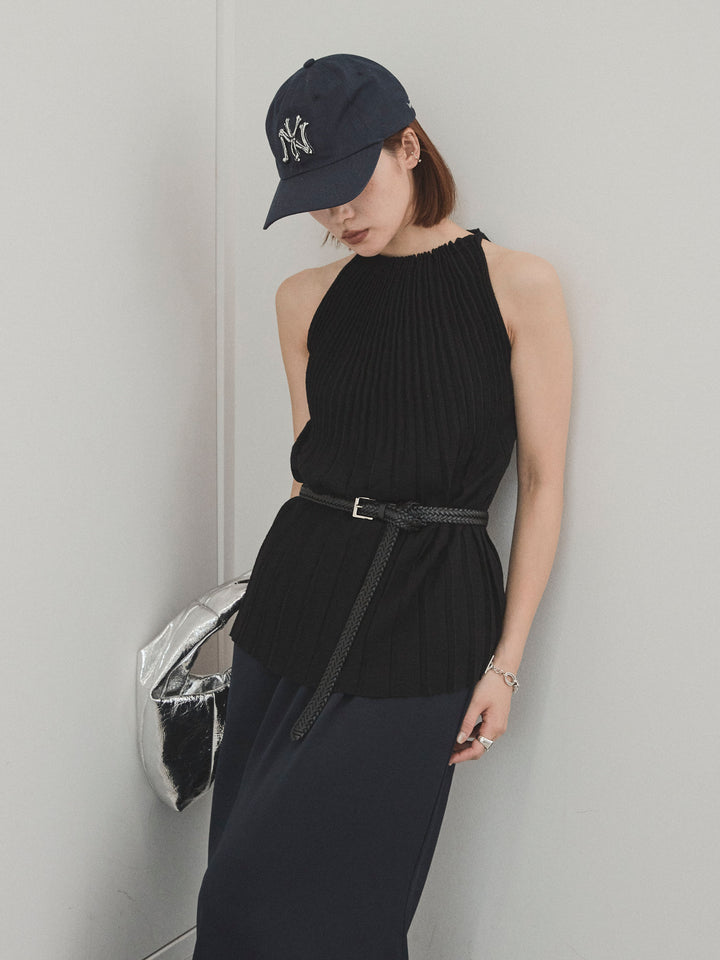 [SET]プリーツニットキャミソール+プリーツニットキャミソール(2set)