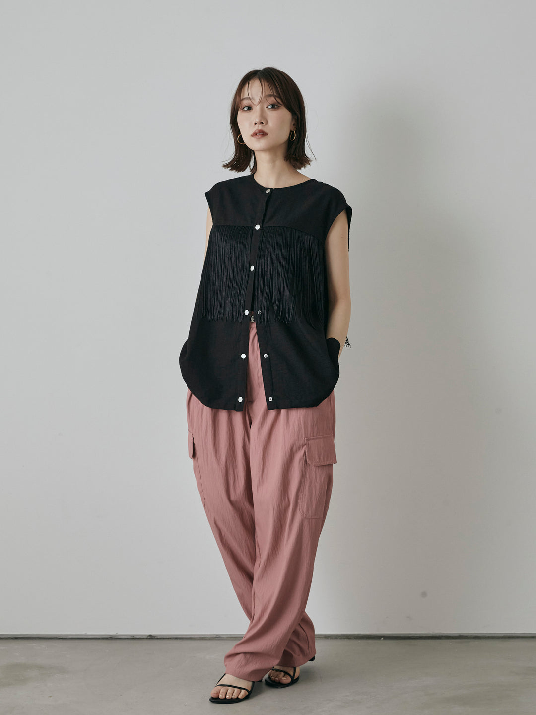 [予約]ミリタリーカーゴパンツ/ピンク