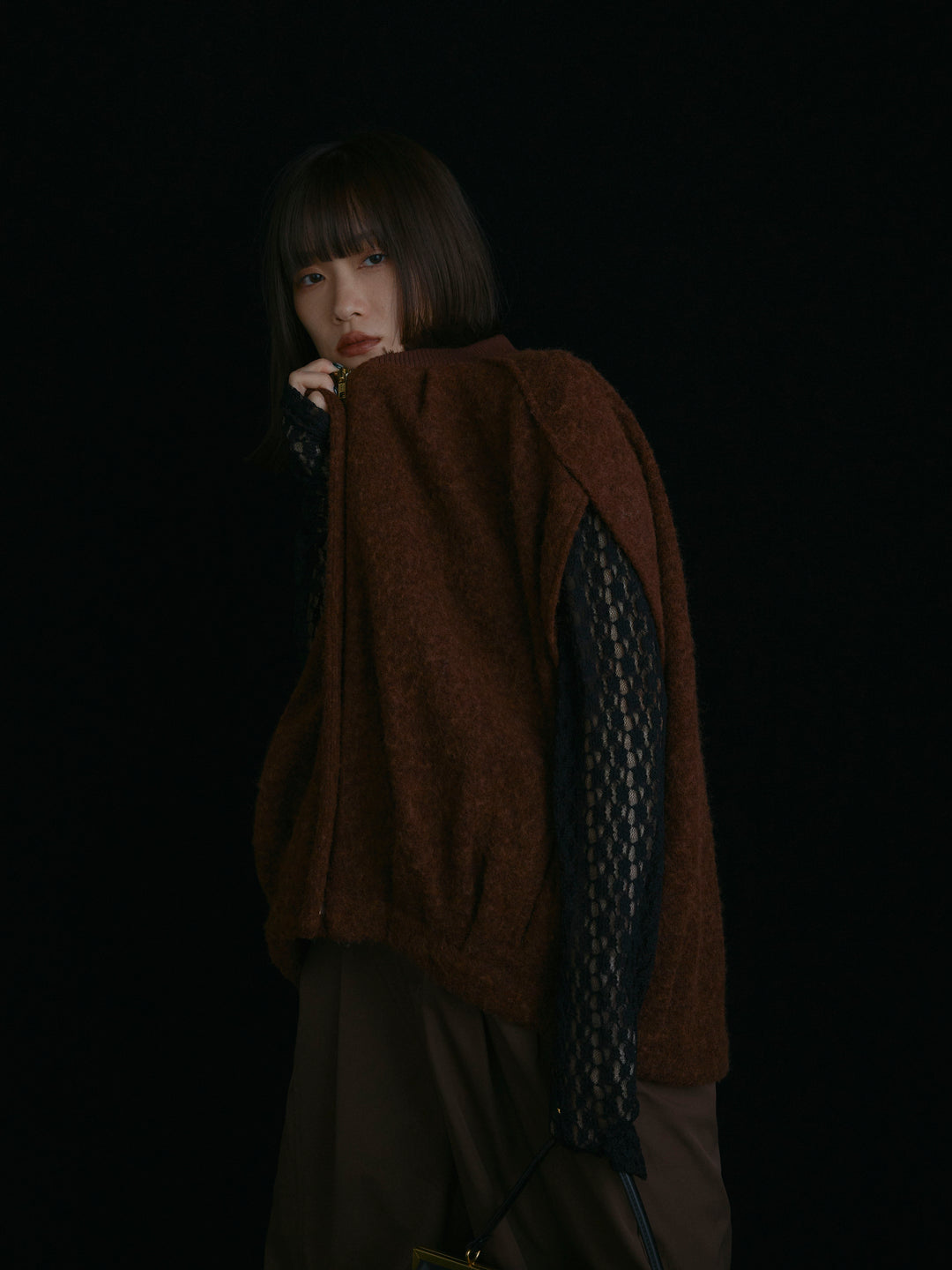 【Allure】[SET]ウール混コクーンブルゾン+ウール混コクーンブルゾン(2set)