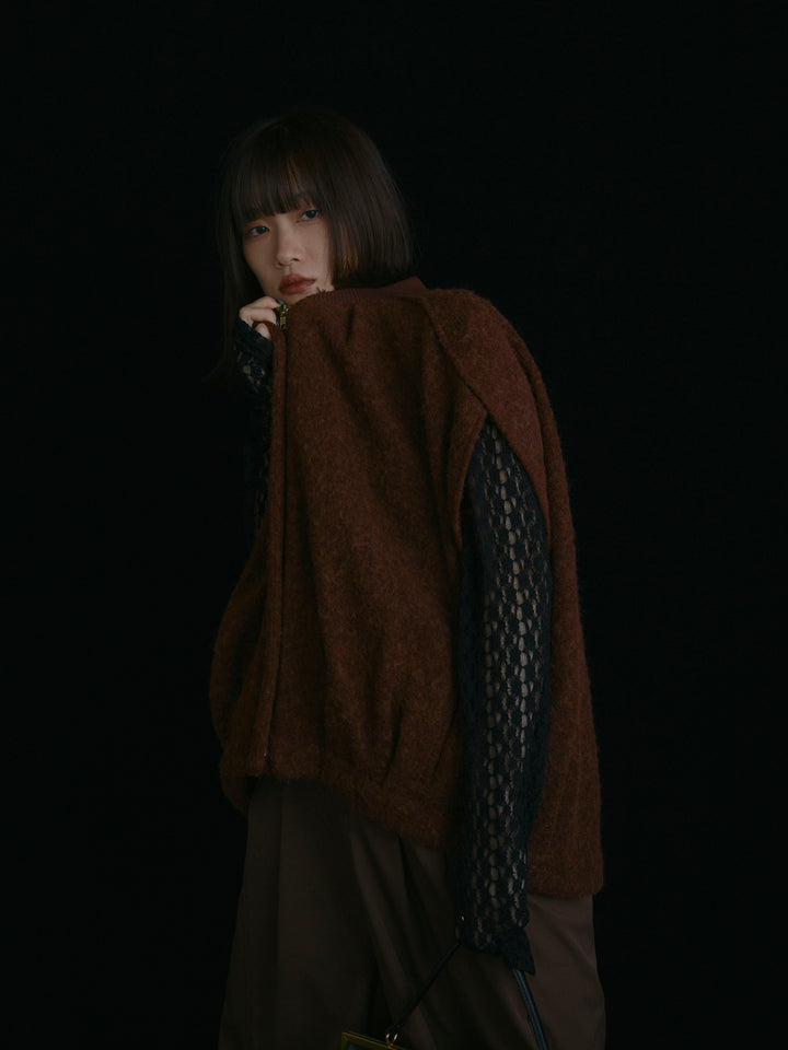 【Allure】[SET]ウール混コクーンブルゾン+ウール混コクーンブルゾン(2set)