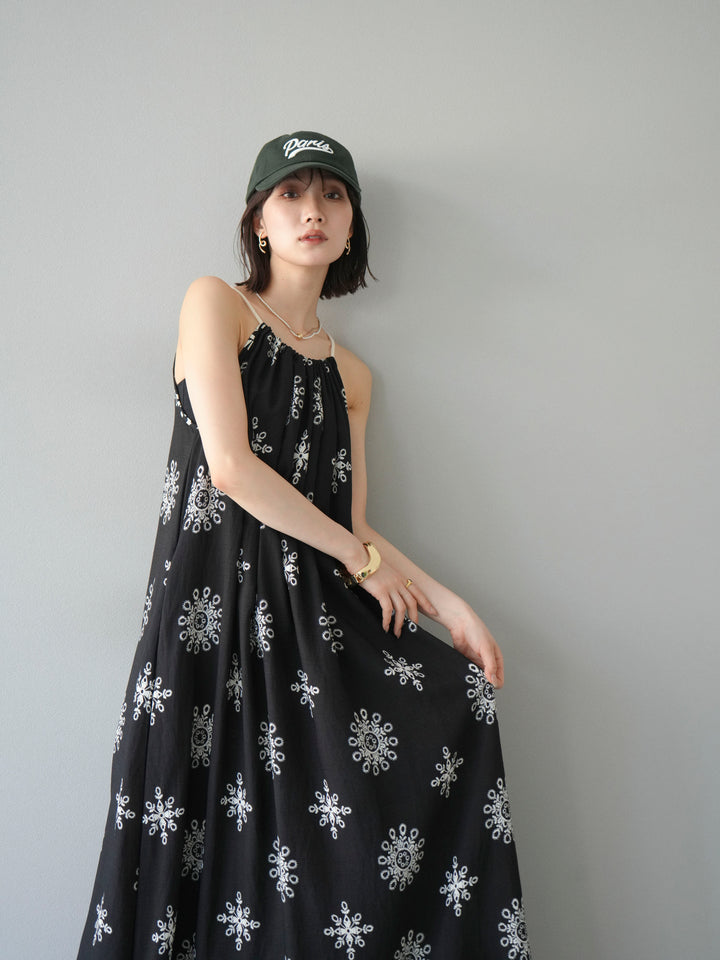 【預購】民族風吊帶洋裝/黑色