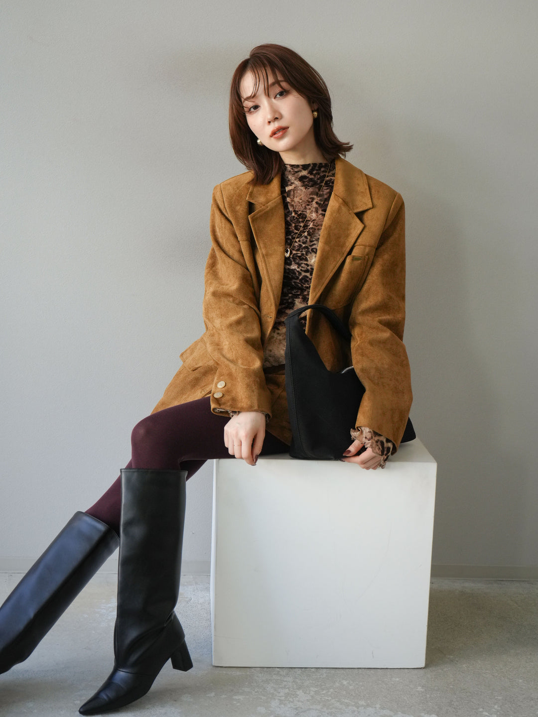 [SET]スエードジャケット＆ミニスカートSET UP(2set)