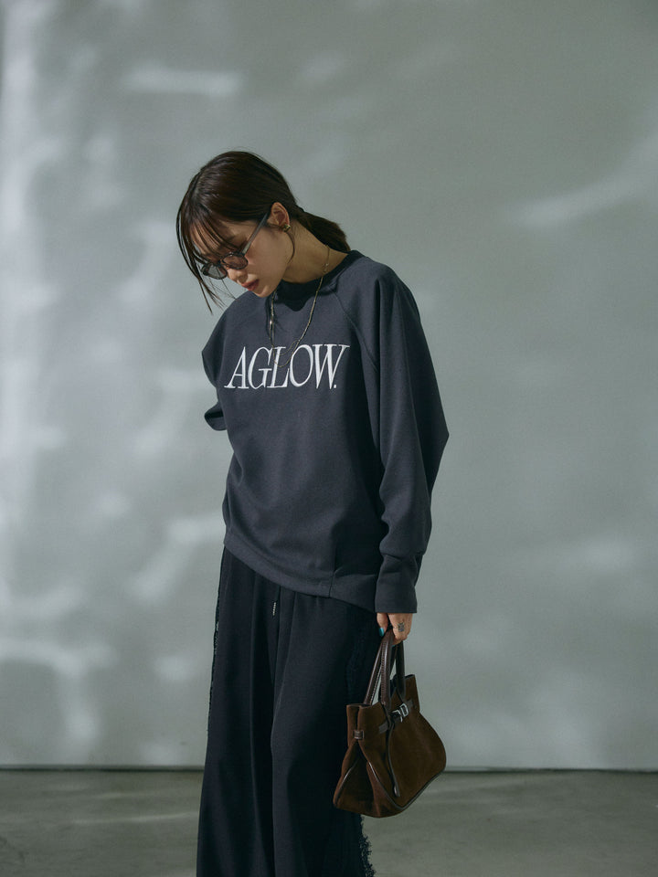 [予約]ブークレダンボールロゴ刺繍プルオーバー/charcoal