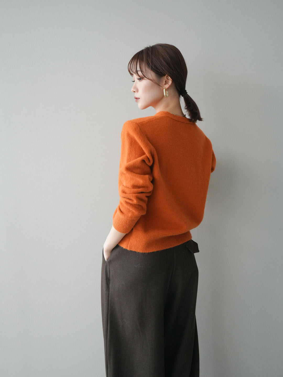 [SET]アンティークボタンニットカーディガン+選べるアクセセット(2set)