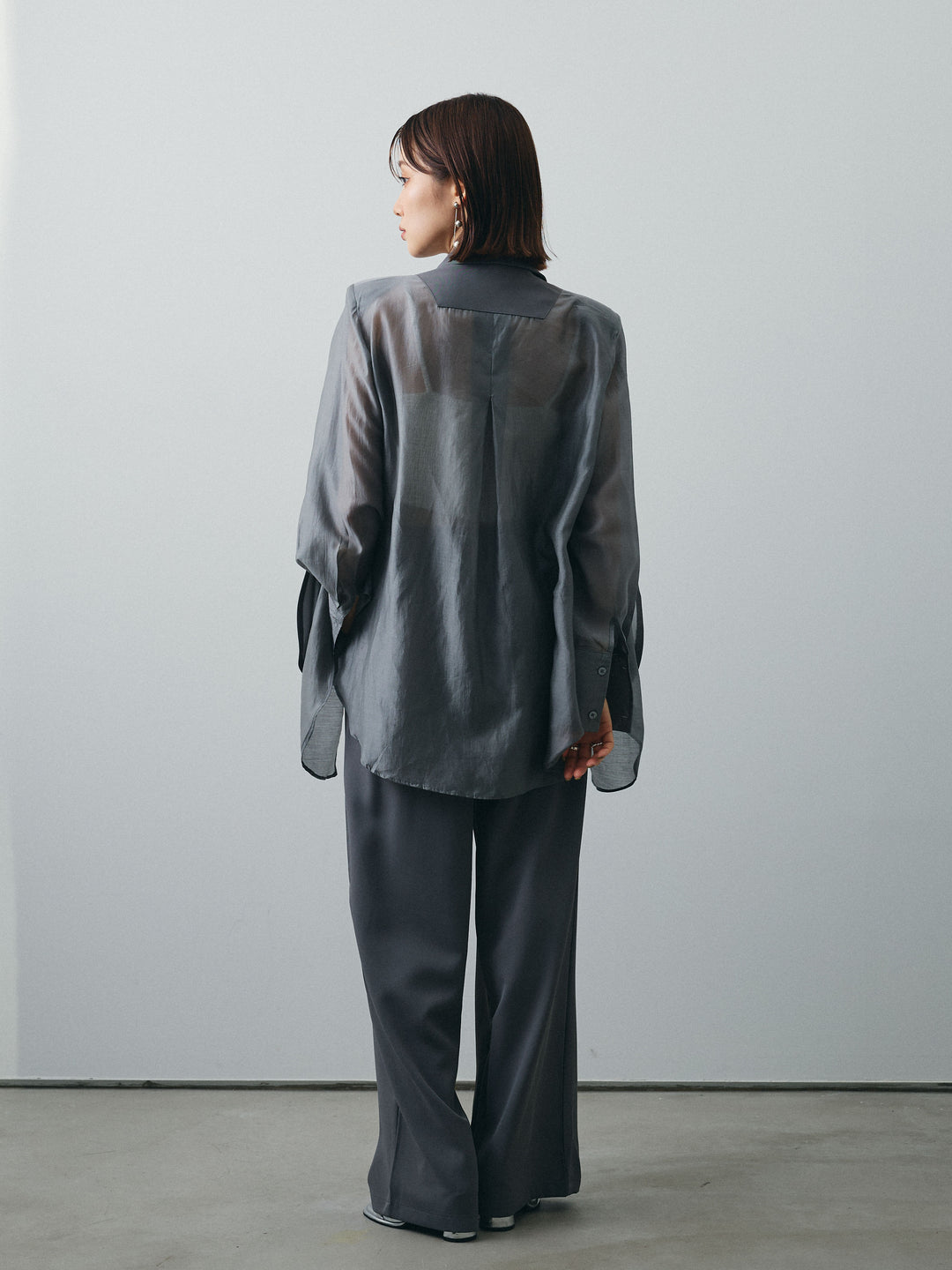 [予約]2タックワイドパンツ/グレー