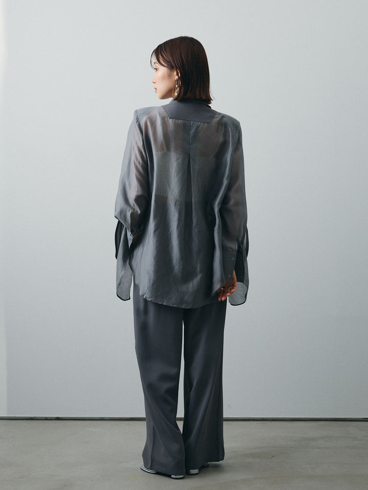 [予約]2タックワイドパンツ/グレー