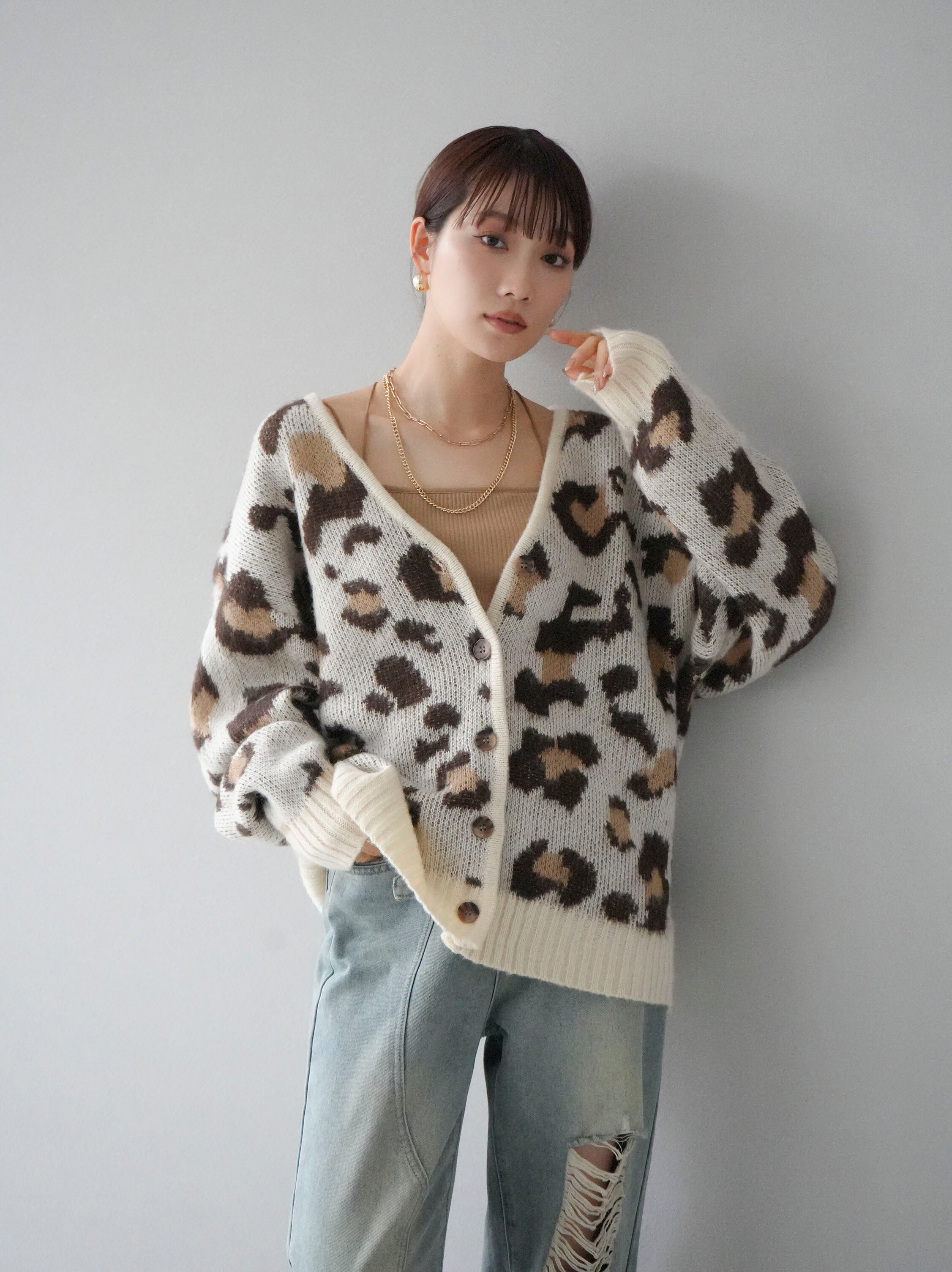 美品　伊太利屋　イタリヤ　ロングカーディガン　ボーダー　パープル　アニマル　11 美品 伊太利屋 イタリヤ ロングカーディガン パープル ボーダー トップ