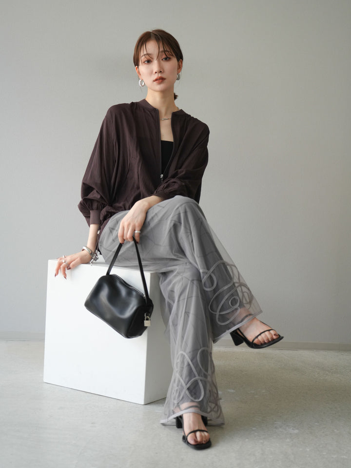 [預訂] Washer Sheer Blouson/棕色