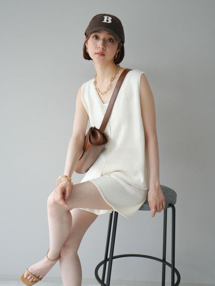 [SET]ニットベスト＆ショートパンツSET UP(2set)