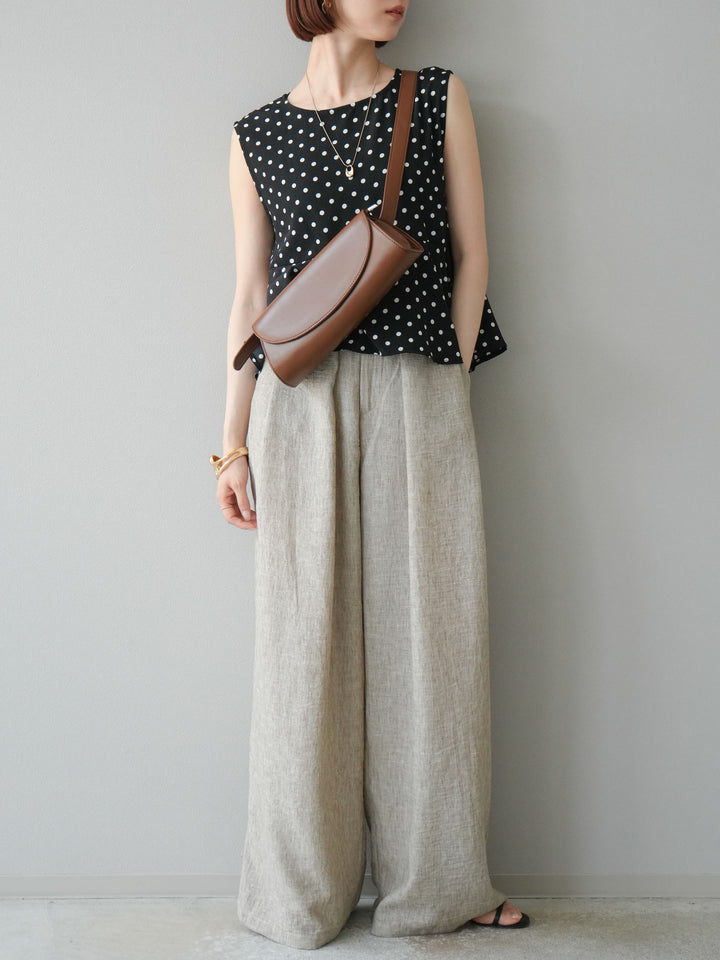 [予約]ドットぺプラムトップス/ブラック