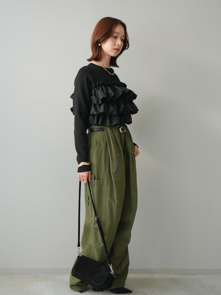 [予約]コットンタックループパンツ/khaki