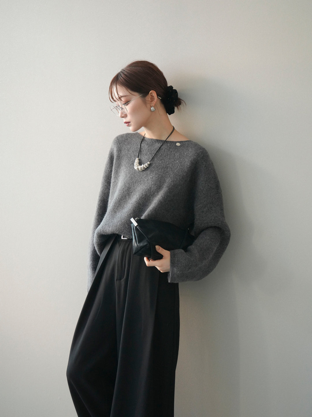 [SET]アンゴラタッチボートネッククロップドプルオーバー+アンゴラタッチボートネッククロップドプルオーバー(2set)