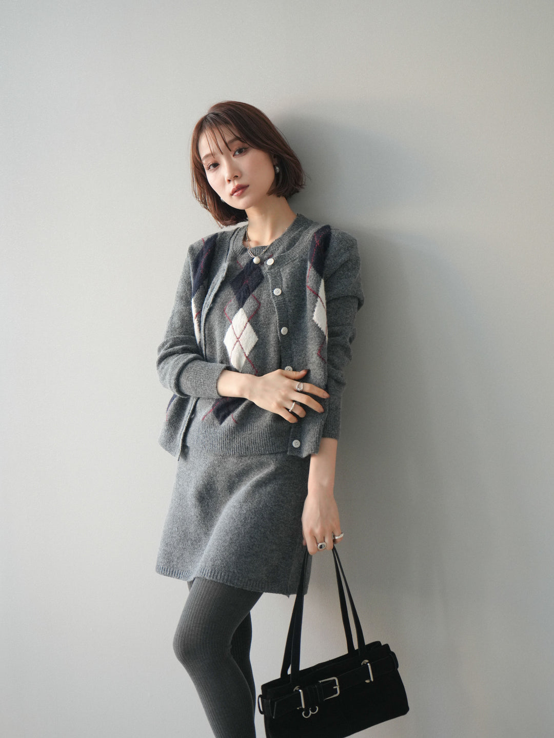 [SET]アーガイル柄3ピースSET UP(2set)