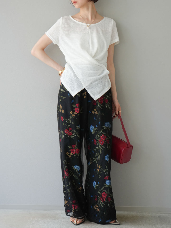 [予約]カシュクールシアーニットプルオーバー/ホワイト