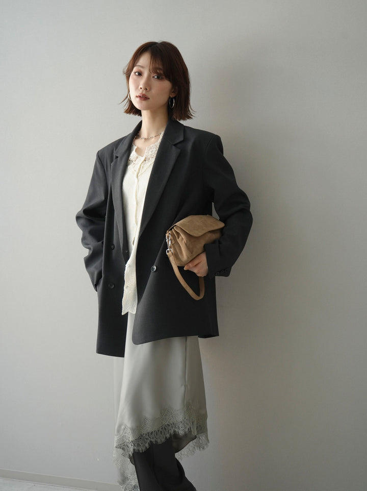 [SET]ダブルブレストオーバージャケット+ダブルブレストオーバージャケット(2set)