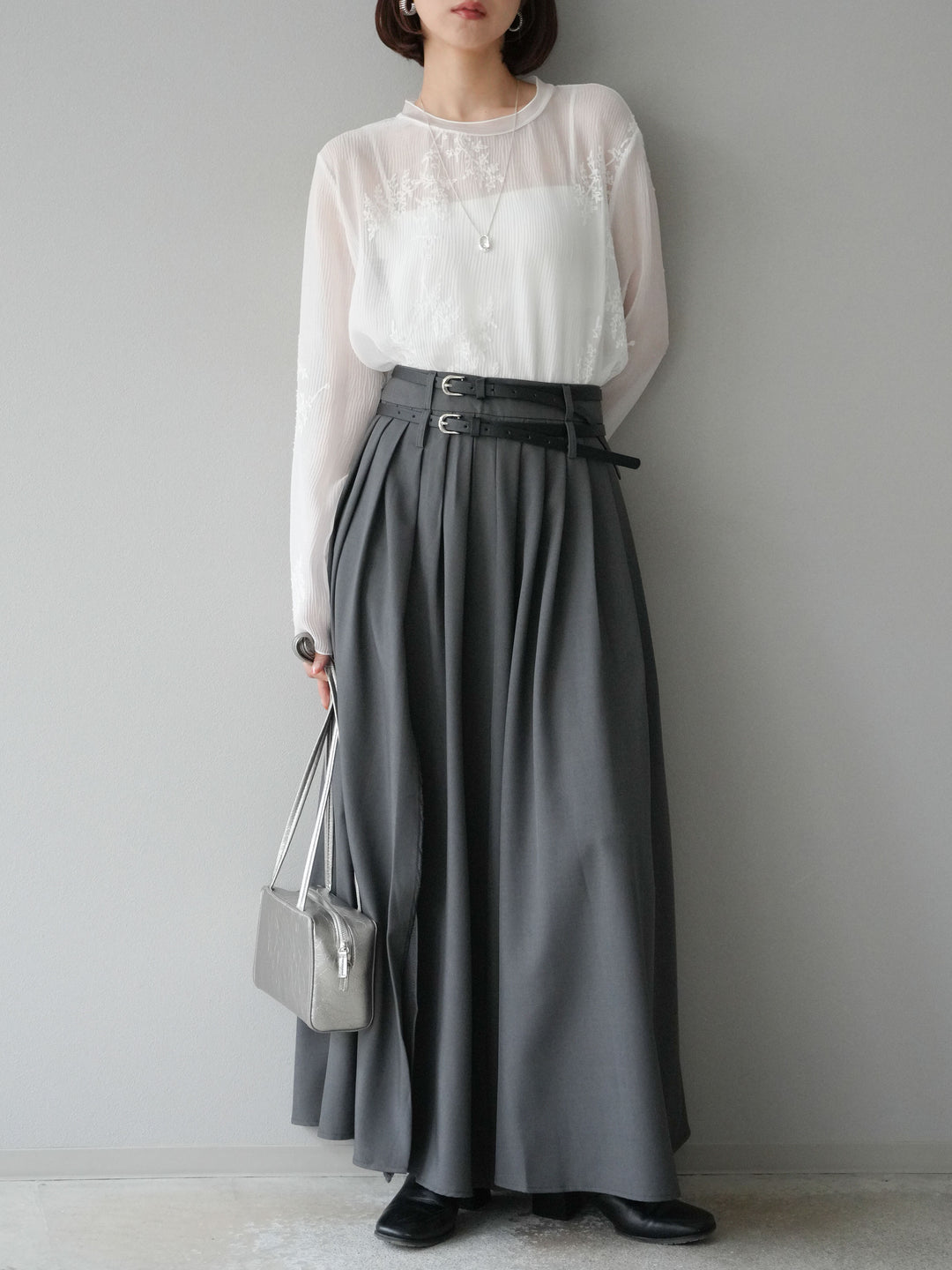 [予約]刺繍シアープルオーバー/オフ