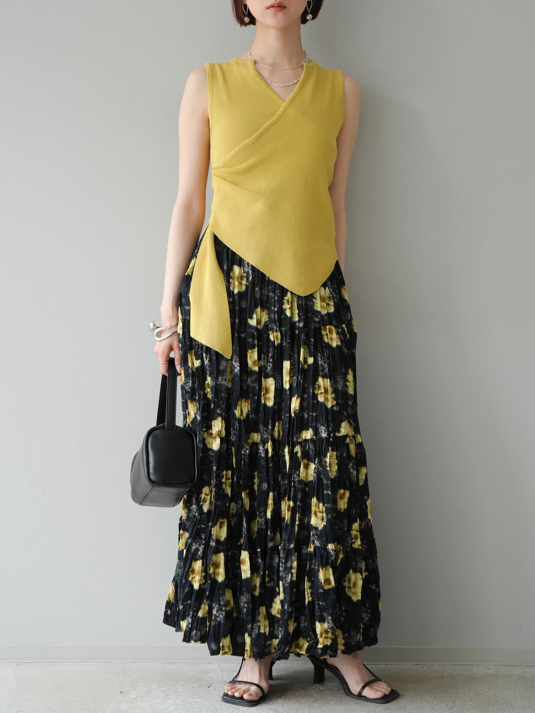 【預購】Cache-Coeur 無袖針織上衣/黃色