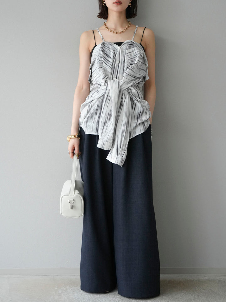 [予約]マルチWAYニュアンス柄オーバーシャツ/グレー