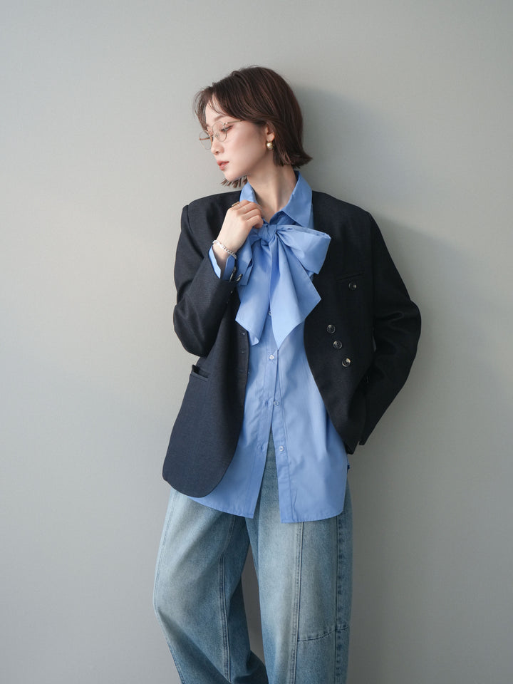 [SET]ノーカラージャケット+ノーカラージャケット(2set)