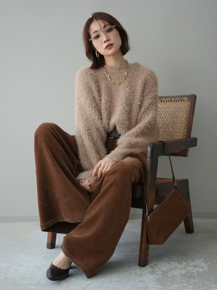 [SET]ボリュームスリーブシャギー MIXニットプルオーバー+ボリュームスリーブシャギー MIXニットプルオーバー(2set)