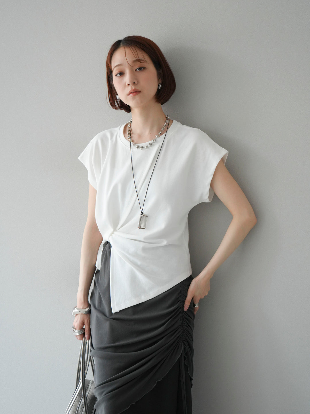 [SET]カシュクールTシャツ＆コームネックレスSET +カシュクールTシャツ＆コームネックレスSET (2set)