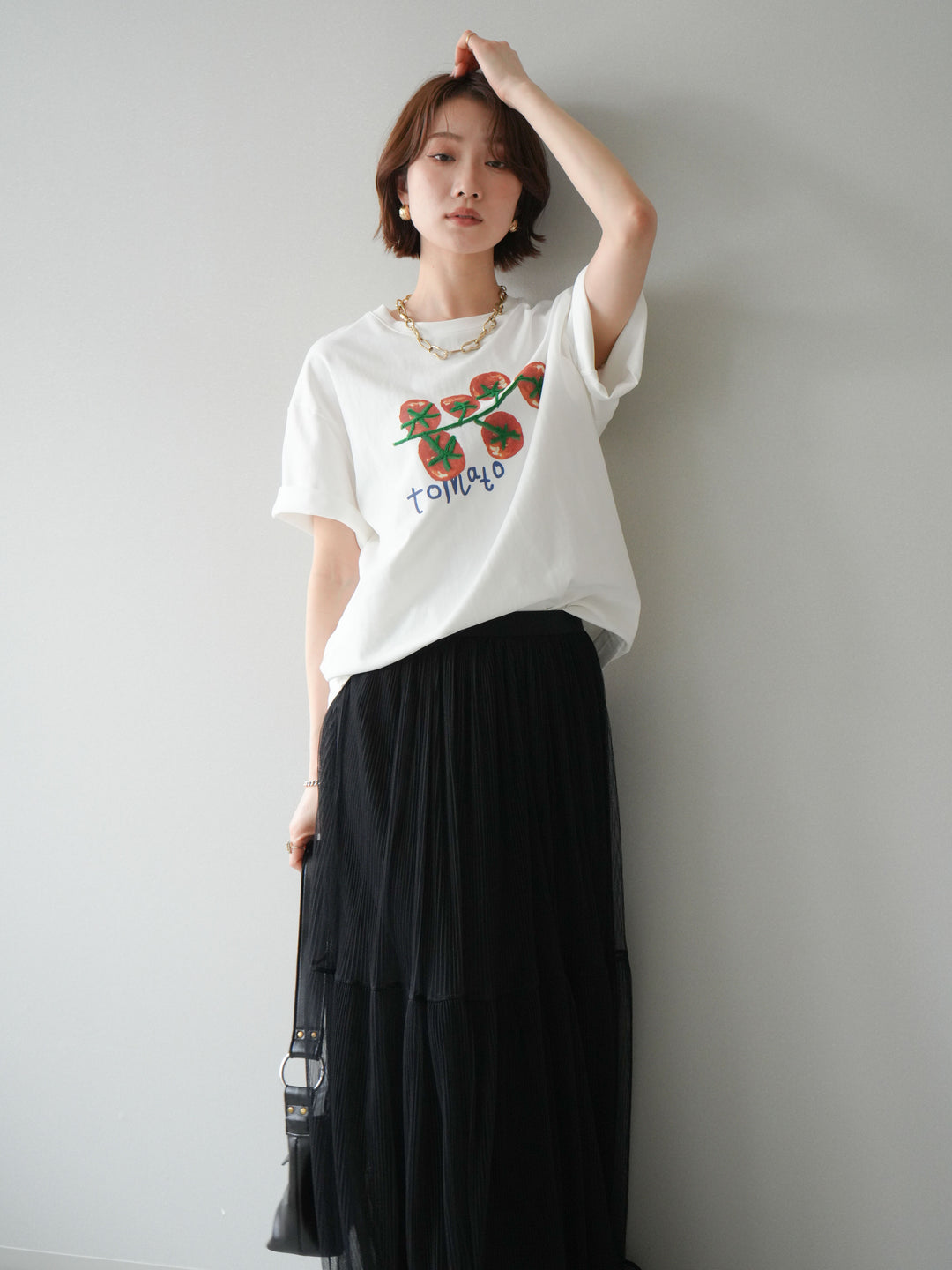 【預購】番茄刺繡T卹/白色