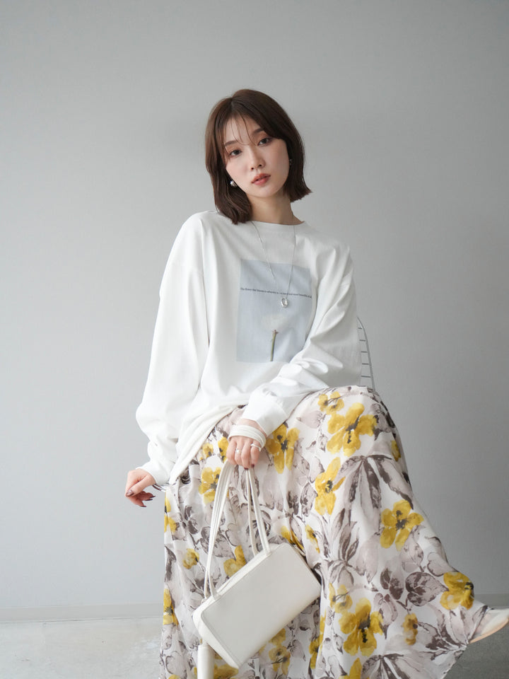 [予約]フラワーフォトプリントBIGロンT /オフ2