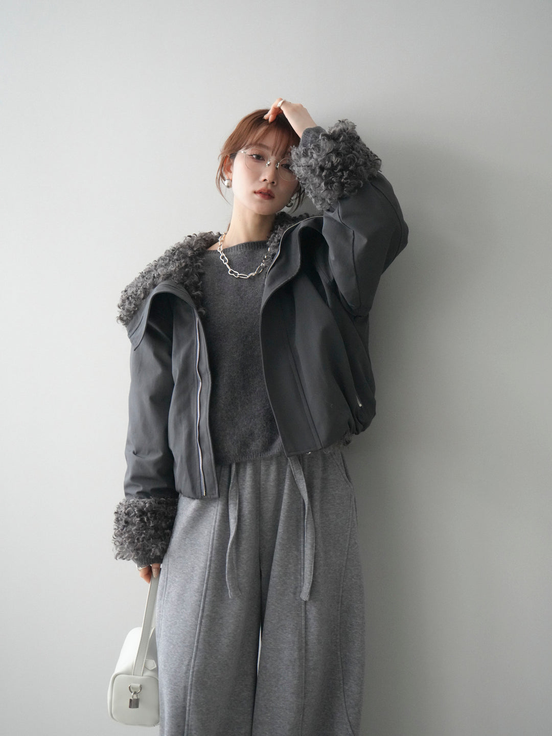 [予約]プードルファーダウンジャケット/charcoal