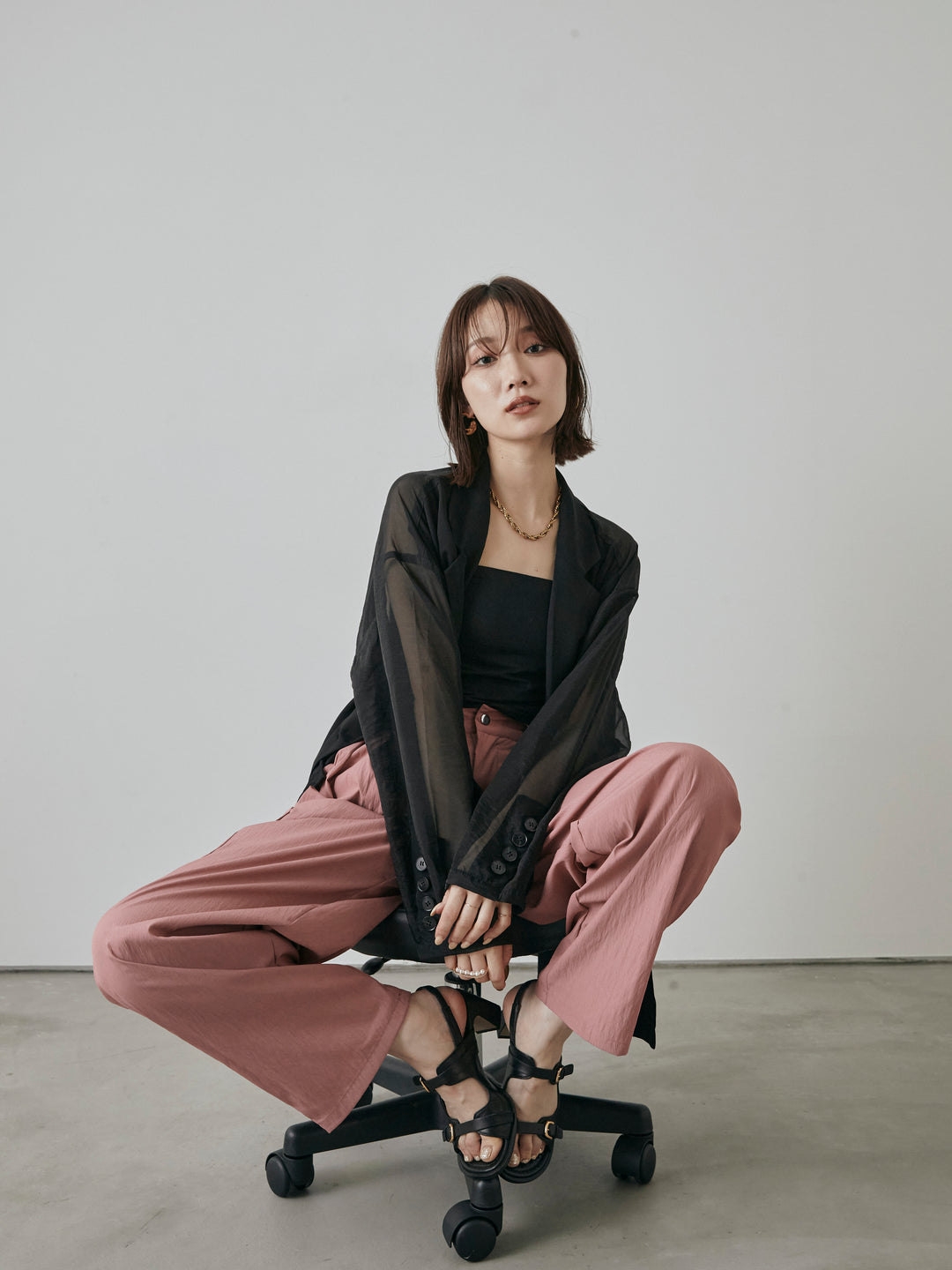 [予約]ミリタリーカーゴパンツ/ピンク