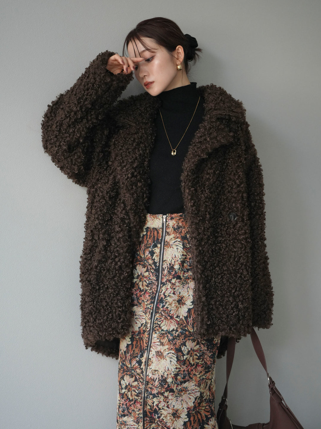 [予約]プードルファーダブルミドルコート/brown